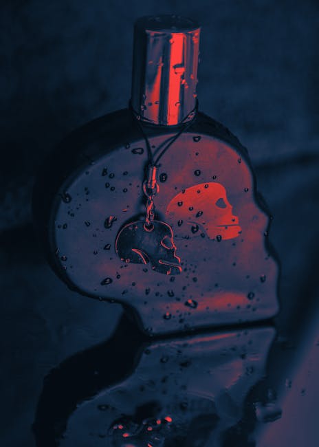 Obsidian perfume bottle